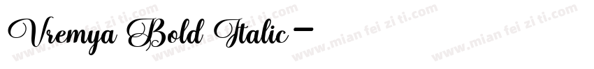 Vremya Bold Italic字体转换